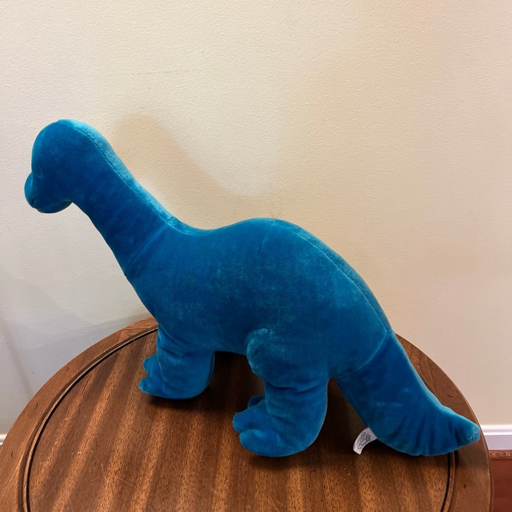 Vintage Gerber Precious Plush 28" Stuffed Brontosaurus Teal Dinosaur Very Rare